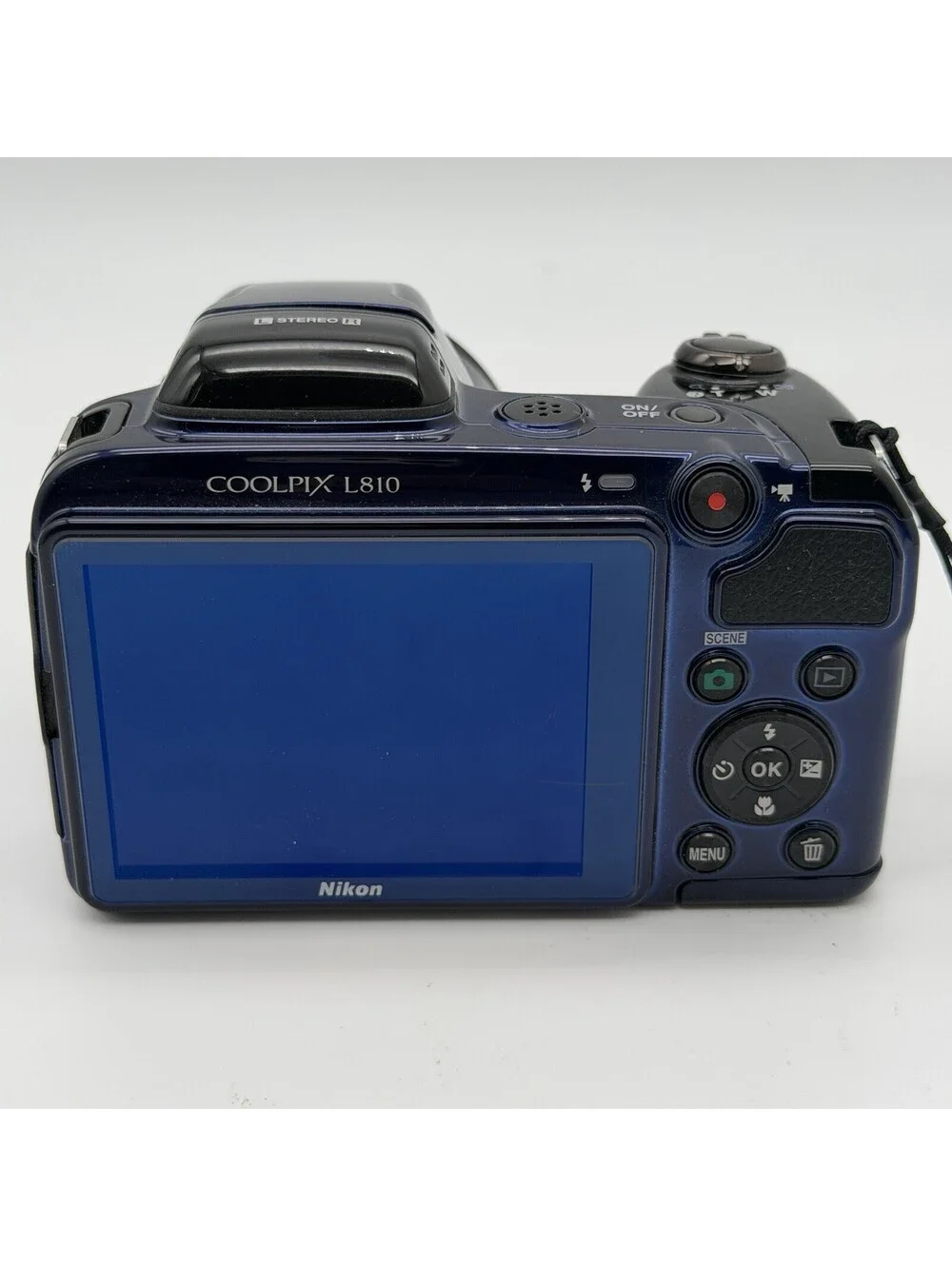 Nikon COOLPIX L810 16.1MP 26x Optical Zoom Digital Camera Blue FOR PARTS